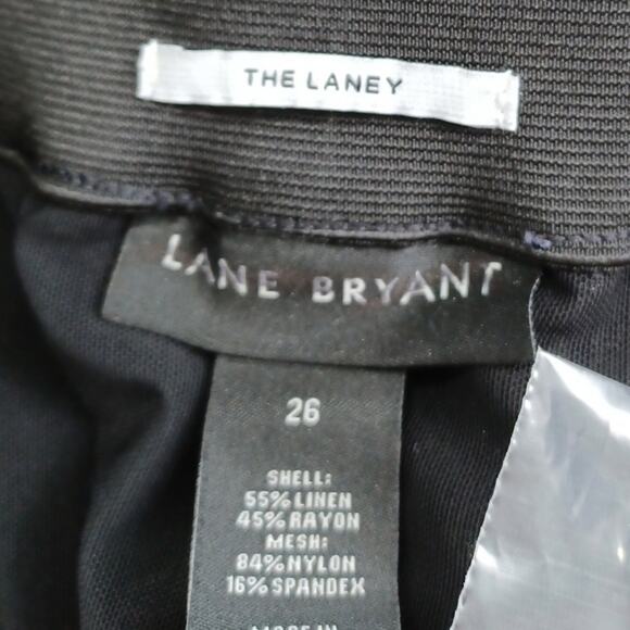 NWOT LANE BRYANT Linen Blend Laney High-Rise, Wide Leg Crop Pants SIZE 26 - Picture 5 of 5